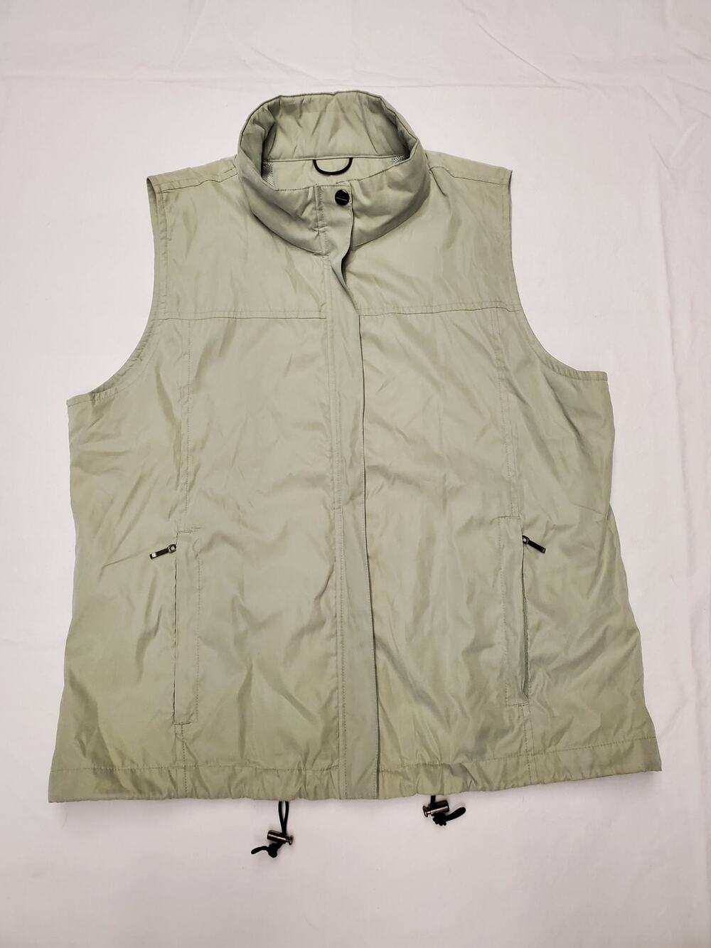 Antigua Women's Sage Green Full Zip Vest Size M Antech Lightweight Golf